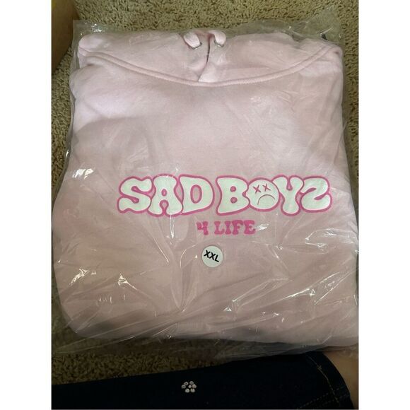 2023 Junior H Sad Boyz 4 Life Merch Flower Hoodie World Tour Long Sleeve Streetw - Picture 2 of 3